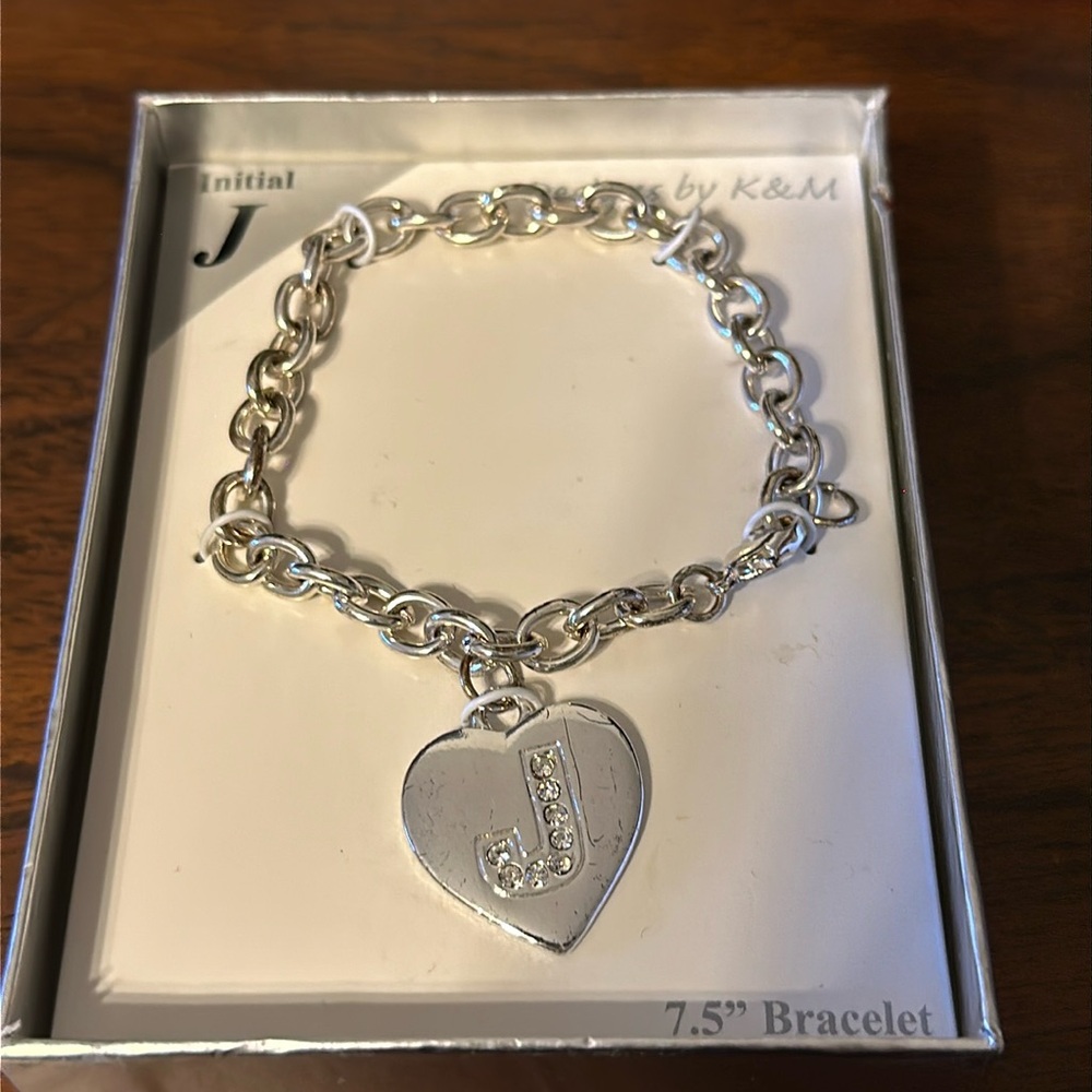 J charm bracelet